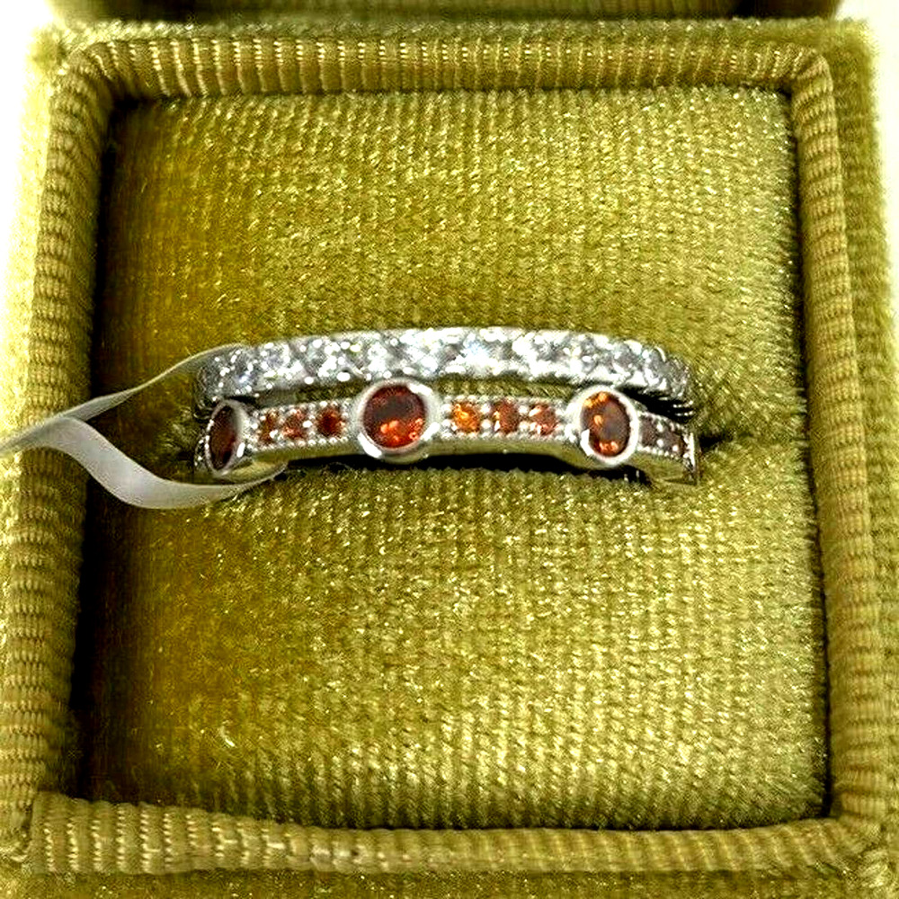 TRIPLE RHODIUM PLATED BAND Ring Bomb Party 2 Piece